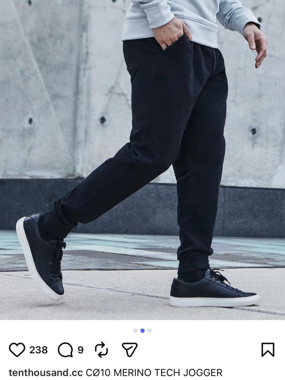 CØ10 Ten Thousand Merino Tech Joggers - Men’s black pant *LIMITED EDITION RARE!!